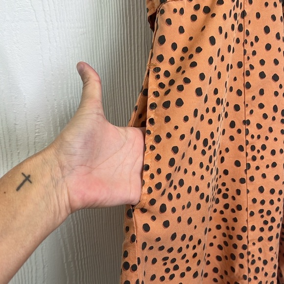 Marine Layer - Camila Abstract Cheetah Print Button Down Mini Dress Size Medium - Picture 12 of 13